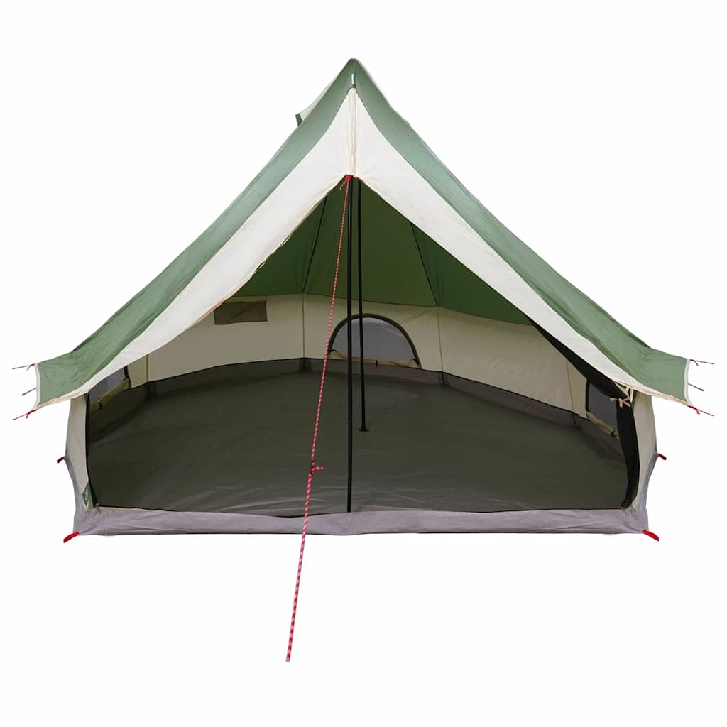 Familien-Tipi-Zelt mit Dach Grün und Beige 400 x 346 x 250 cm
