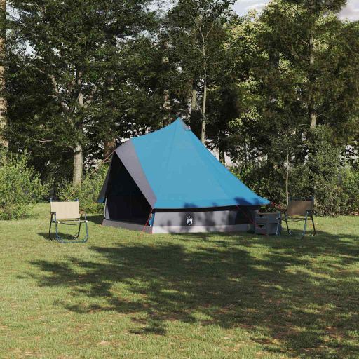 Familien-Tipi-Zelt mit Dach Grün und Beige 400 x 346 x 250 cm