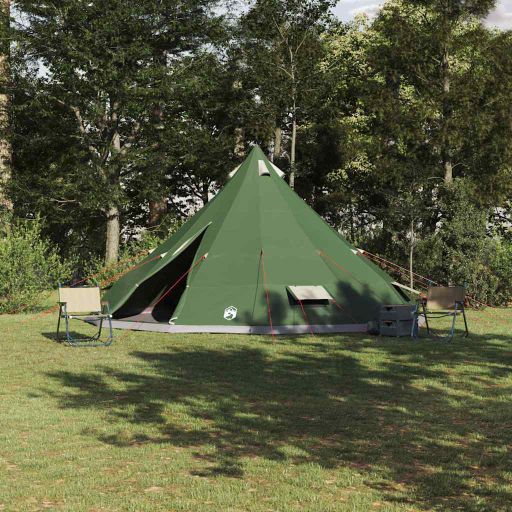 Familien-Tipi-Zelt mit Dach Grün 560 x 560 x 300 cm