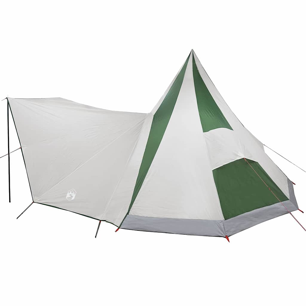 Familien-Tipi-Zelt mit Dach Grün und Beige 510 x 690 x 330 cm