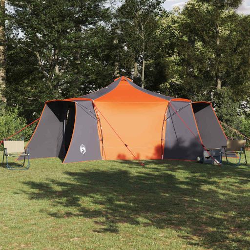 Tipi Zelt mit Dach Grün und Beige 492 x 492 x 275 cm Stoff