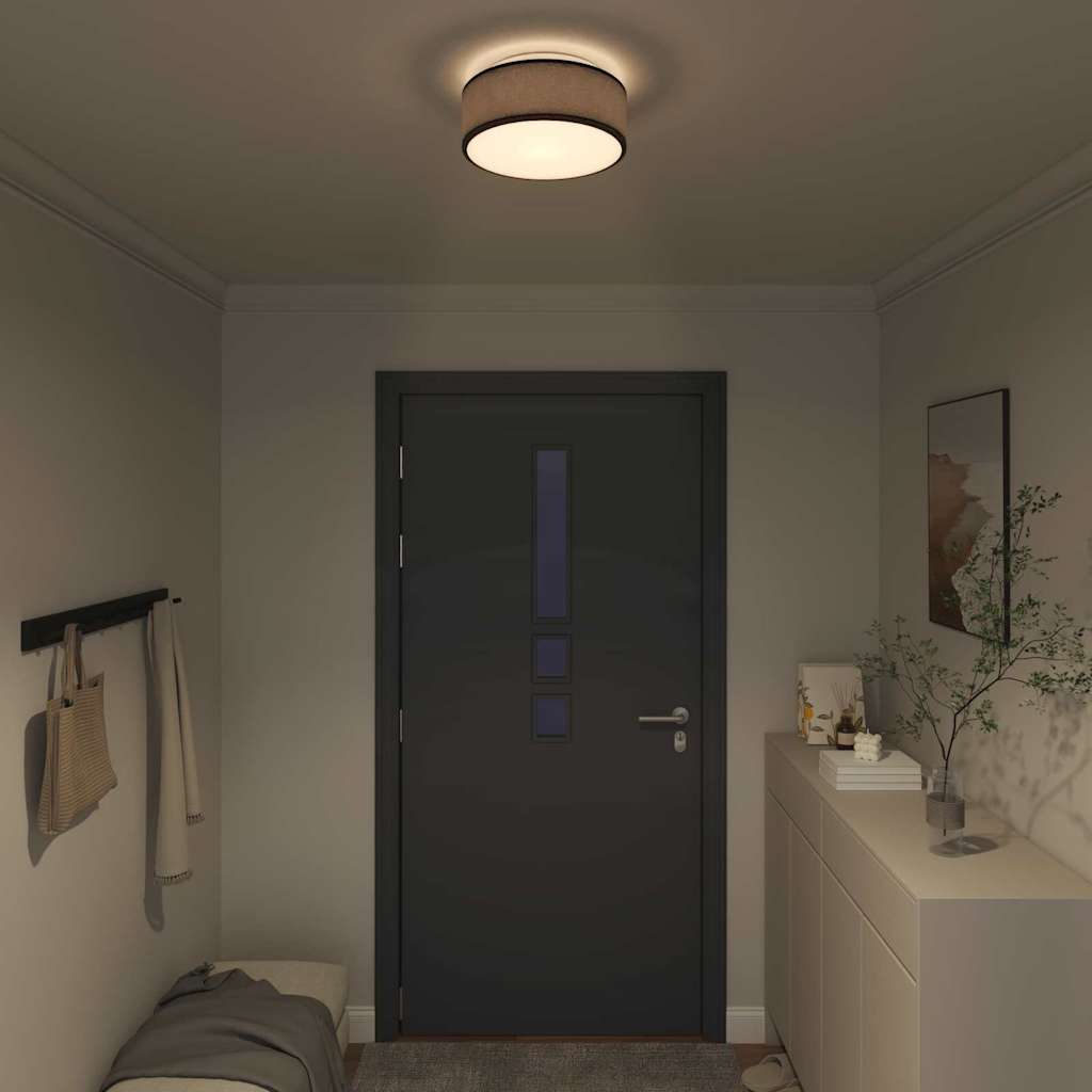 vidaXL Deckenlampe mit Strahlern Schwarz 30 x 30 x 13,5 cm Stoff