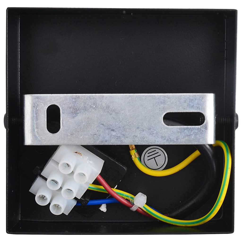 vidaXL Deckenstrahler Schwarz 13 x 13 x 26 cm Glas und Metall