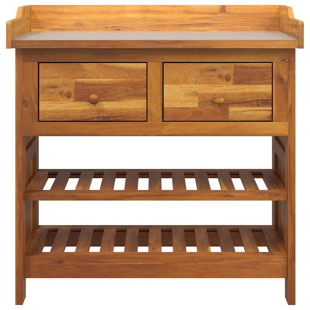 vidaXL Garten-Schrank Natur 78 x 36,5 x 78 cm Massivholz Akazie