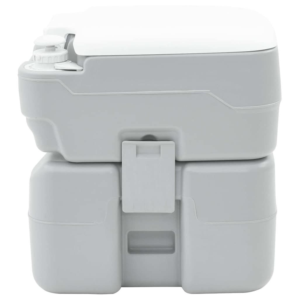 vidaXL Camping-Toilette Grau 41,5 x 36,5 x 42 cm
