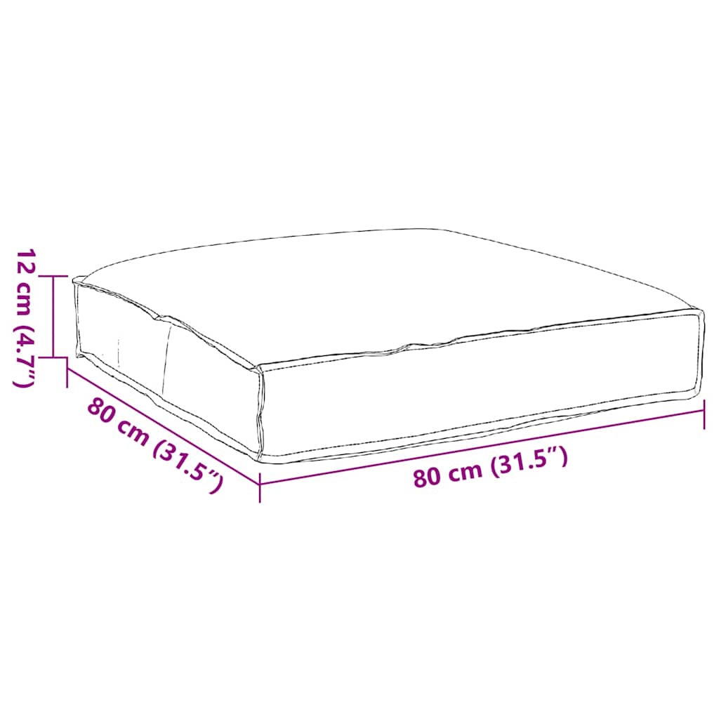 vidaXL Kissen Grau 80 x 80 x 12 cm Oxford-Stoff