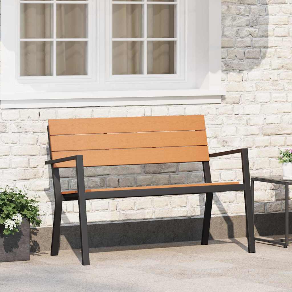 vidaXL Gartenbank Schwarz 118 x 54 x 77cm Stahl