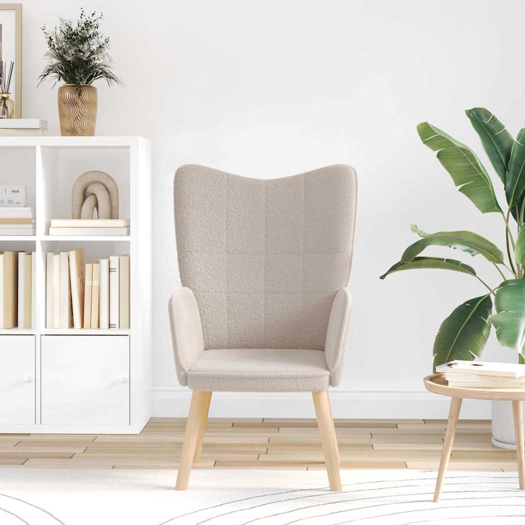 vidaXL Sessel Hellgrau 62 x 67 x 95,5 cm Sherpa-Stoff