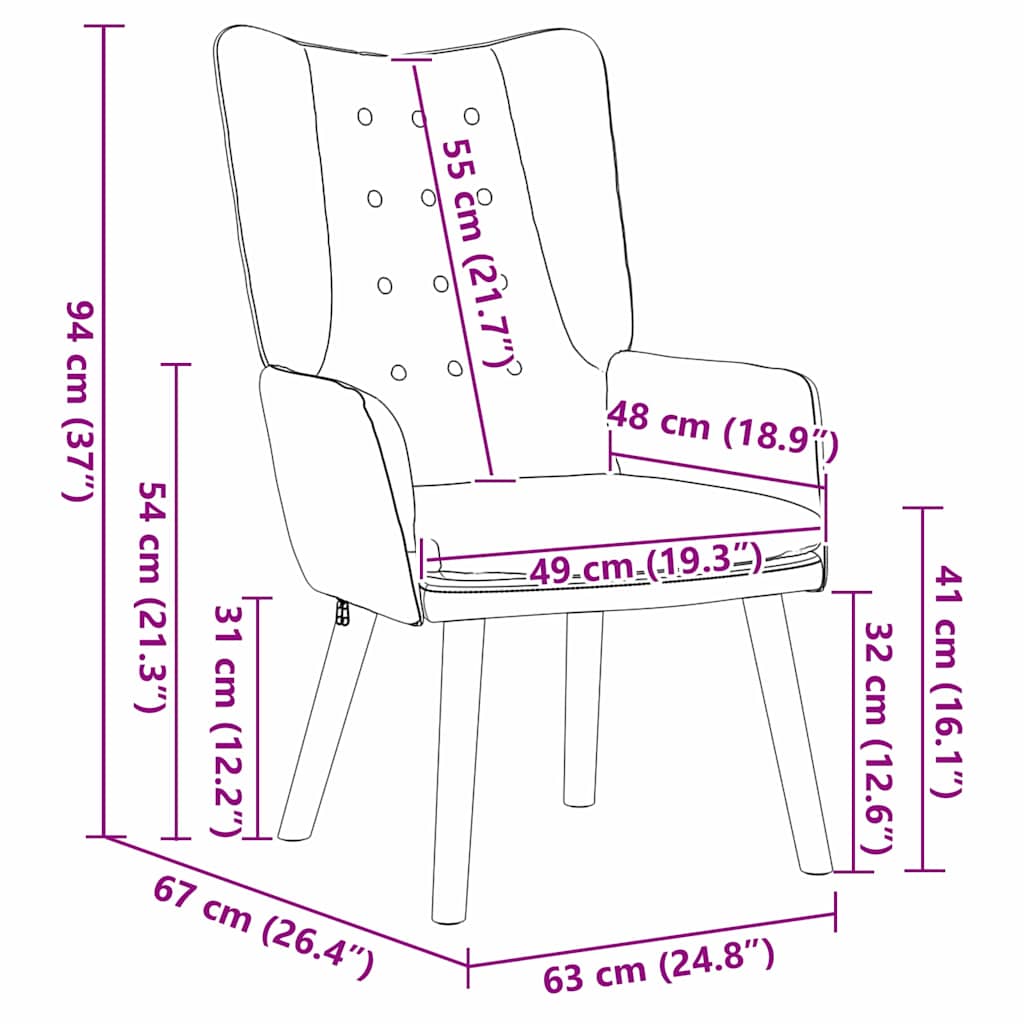 vidaXL Sessel Blau 63 x 67 x 94 cm Samt