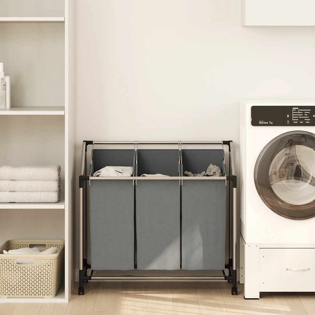 4 Fächer Schwarz Wäschesortierer