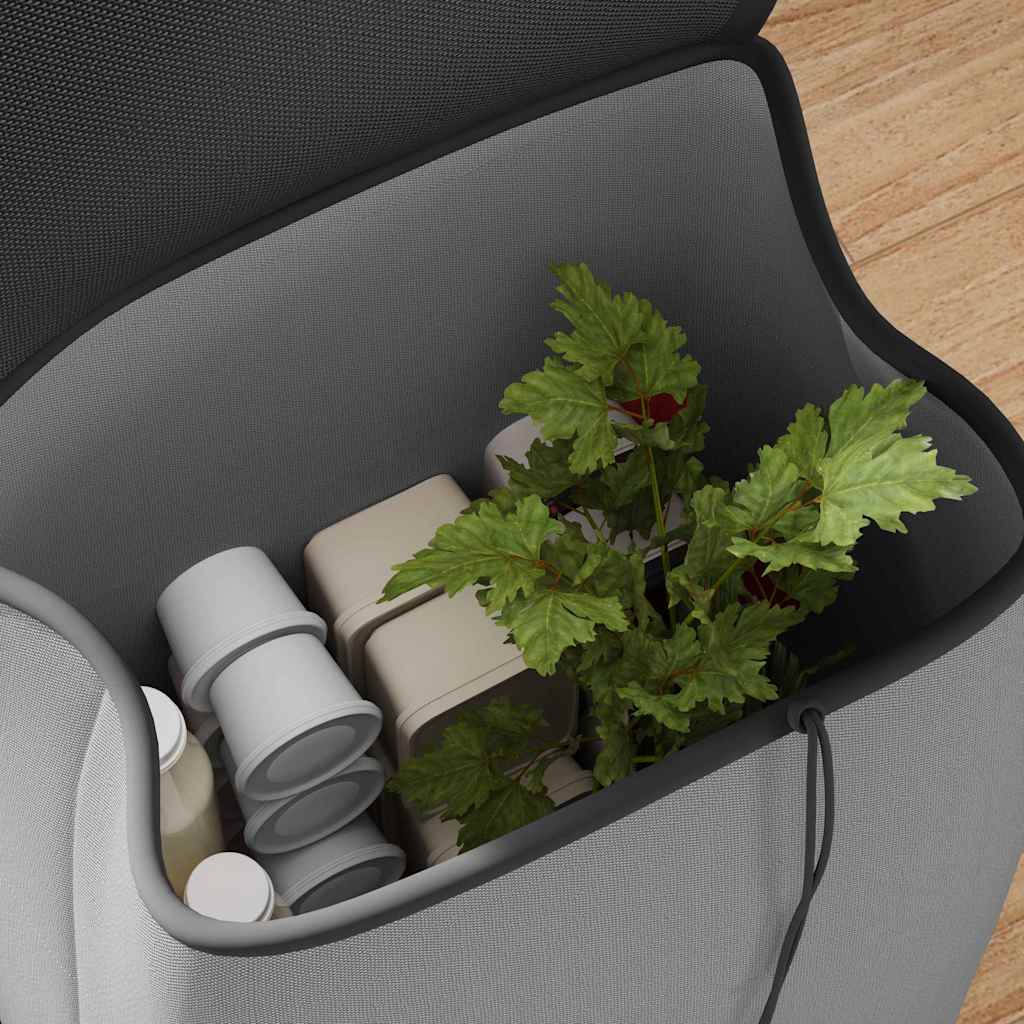 vidaXL Einkaufswagen Grau 35 x 28 x 92 cm Oxford-stoff