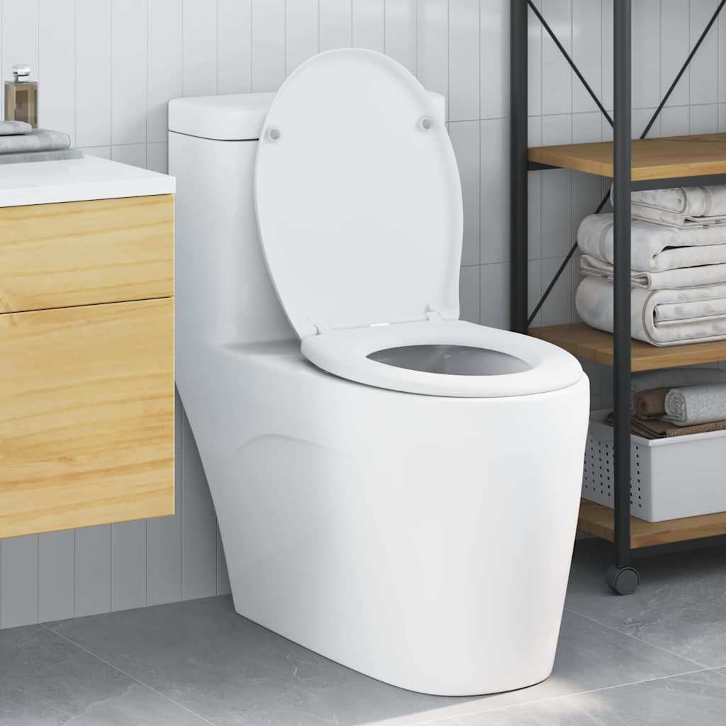 vidaXL Toilettensitz Anthrazit 44,8 x 37,3 x 4,2 cm Duroplast