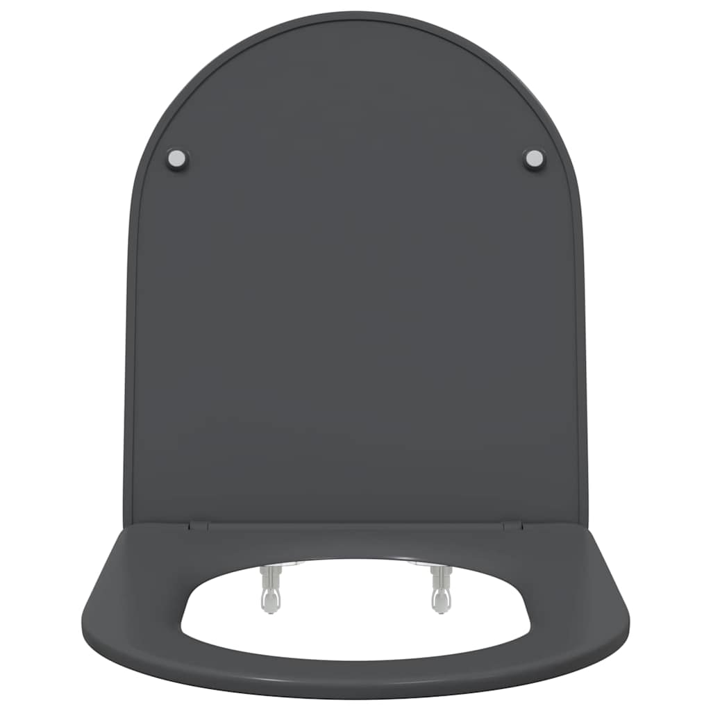 vidaXL Toilettensitz Anthrazit 44 x 36,4 x 3,4 cm Duroplast