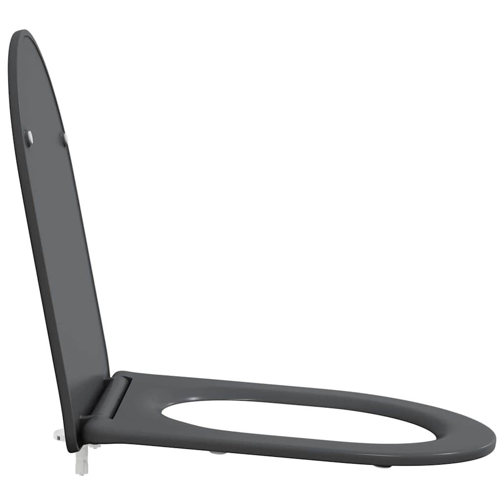 vidaXL Toilettensitz Anthrazit 44 x 36,4 x 3,4 cm Duroplast