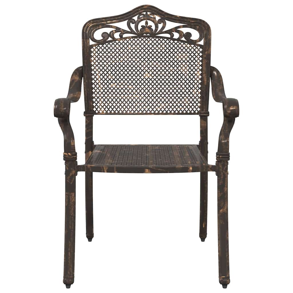 vidaXL Gartenstuhl 2 pcs Bronze 55 x 55 x 92,5cm Aluminium