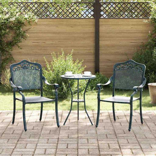vidaXL Gartenstuhl 2 pcs Bronze 55 x 55 x 92,5cm Aluminium