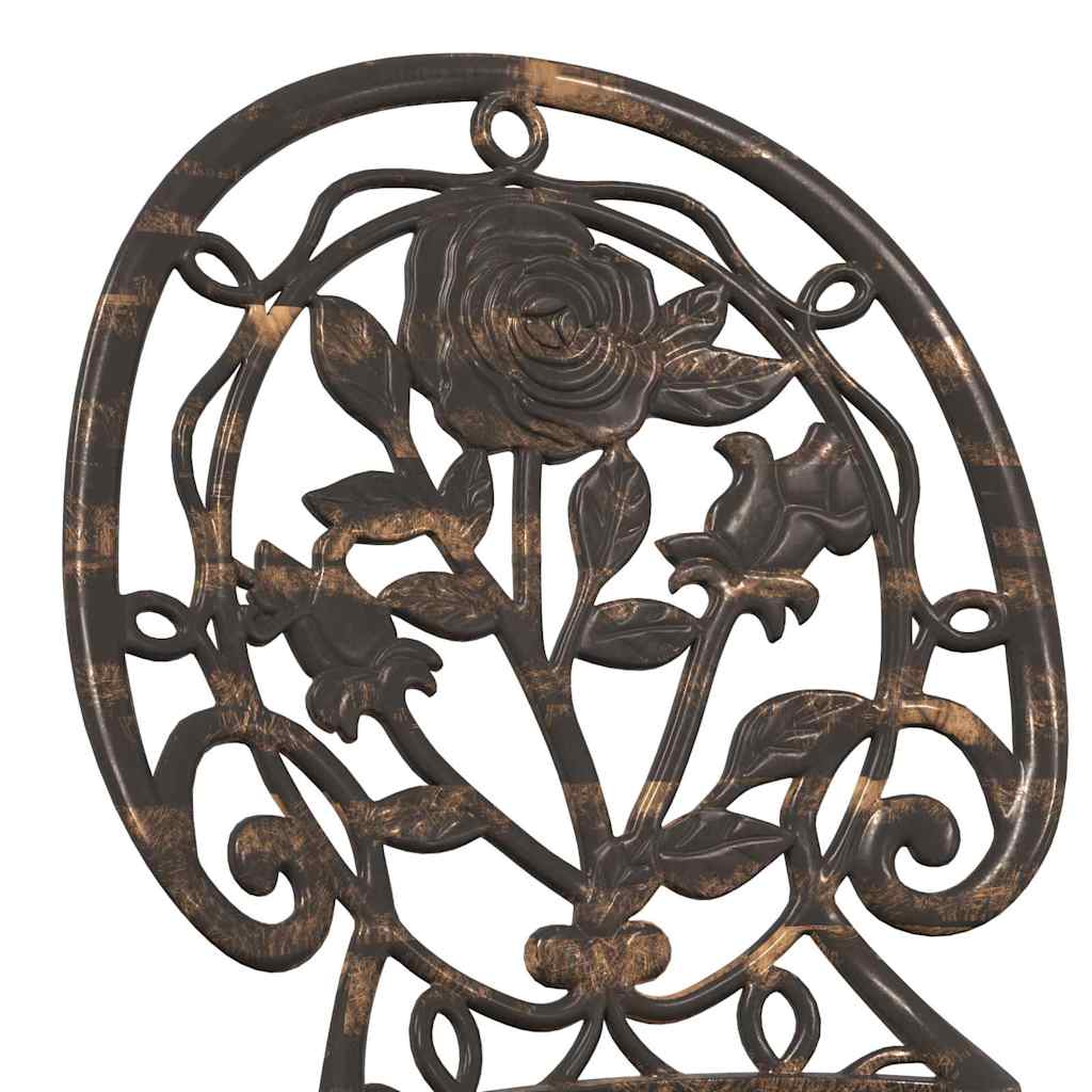 vidaXL Garten Bistro Set 3 pcs Bronze Aluminium