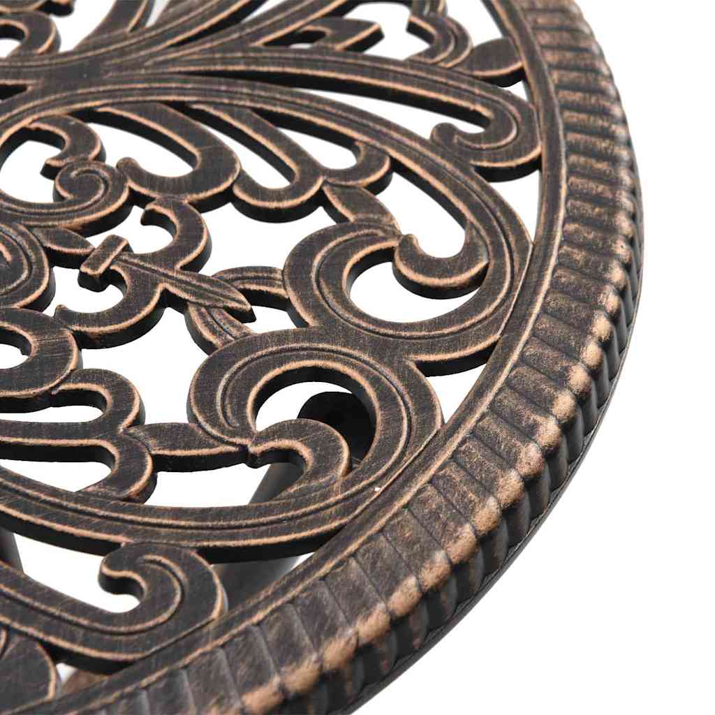 vidaXL Garten Bistro Set 3 pcs Bronze Aluminium