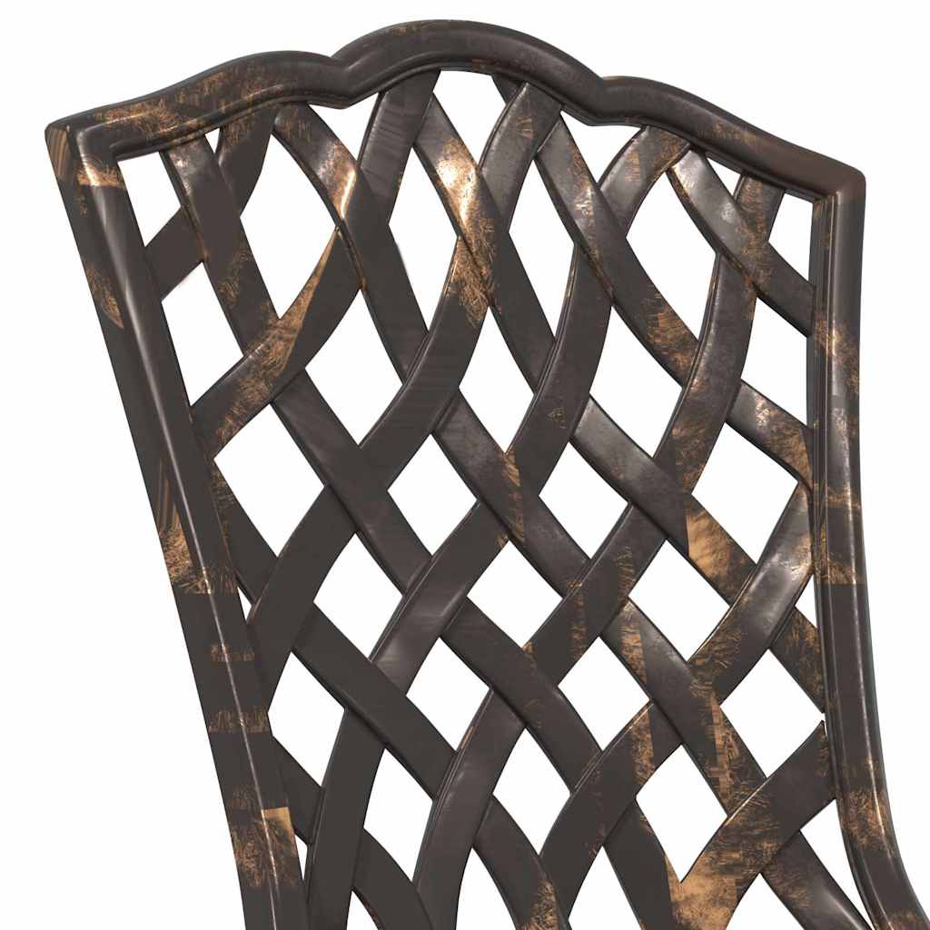 vidaXL Garten Bistro Set 3 pcs Bronze Aluminium