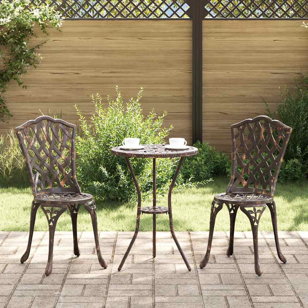 vidaXL Gartenstuhl 2 pcs Bronze 39 x 40 x 87cm Aluminium