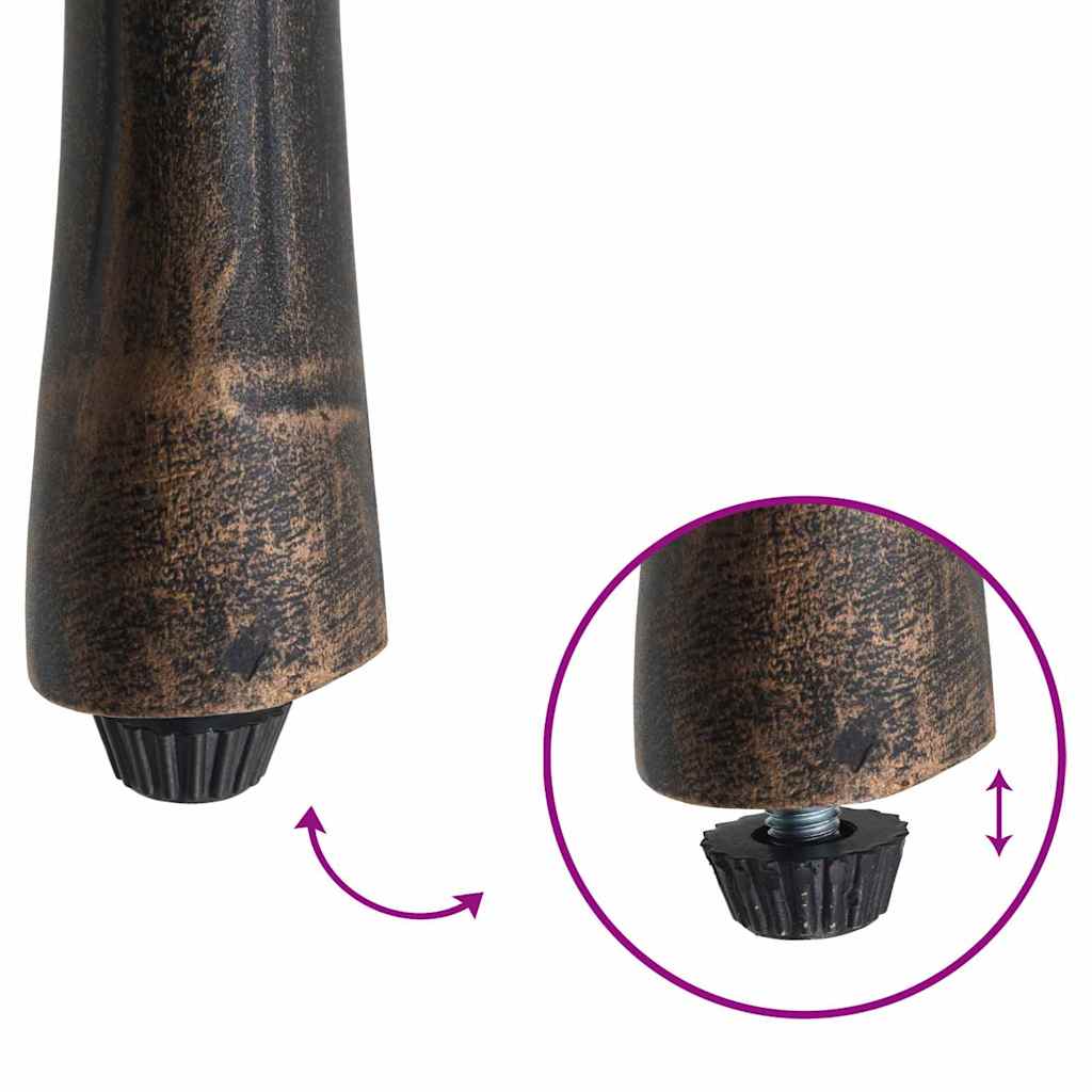 vidaXL Gartenstuhl 2 pcs Bronze 53 x 51 x 88,5 cm Aluminium