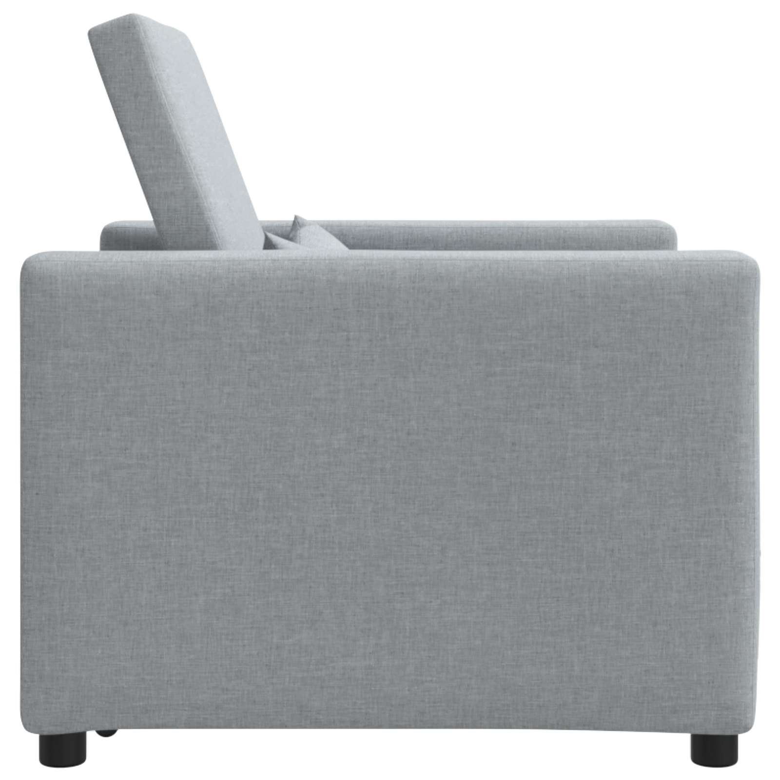 vidaXL Pull out Sofa Bed Single Hellgrau 90 x 165 x 87 cm Stoff