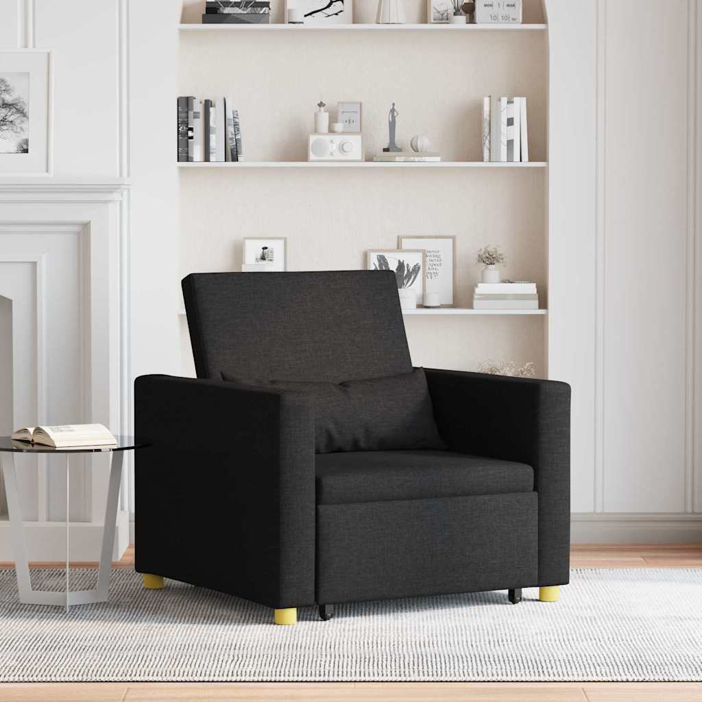 vidaXL Pull out Sofa Bed Single Hellgrau 90 x 165 x 87 cm Stoff