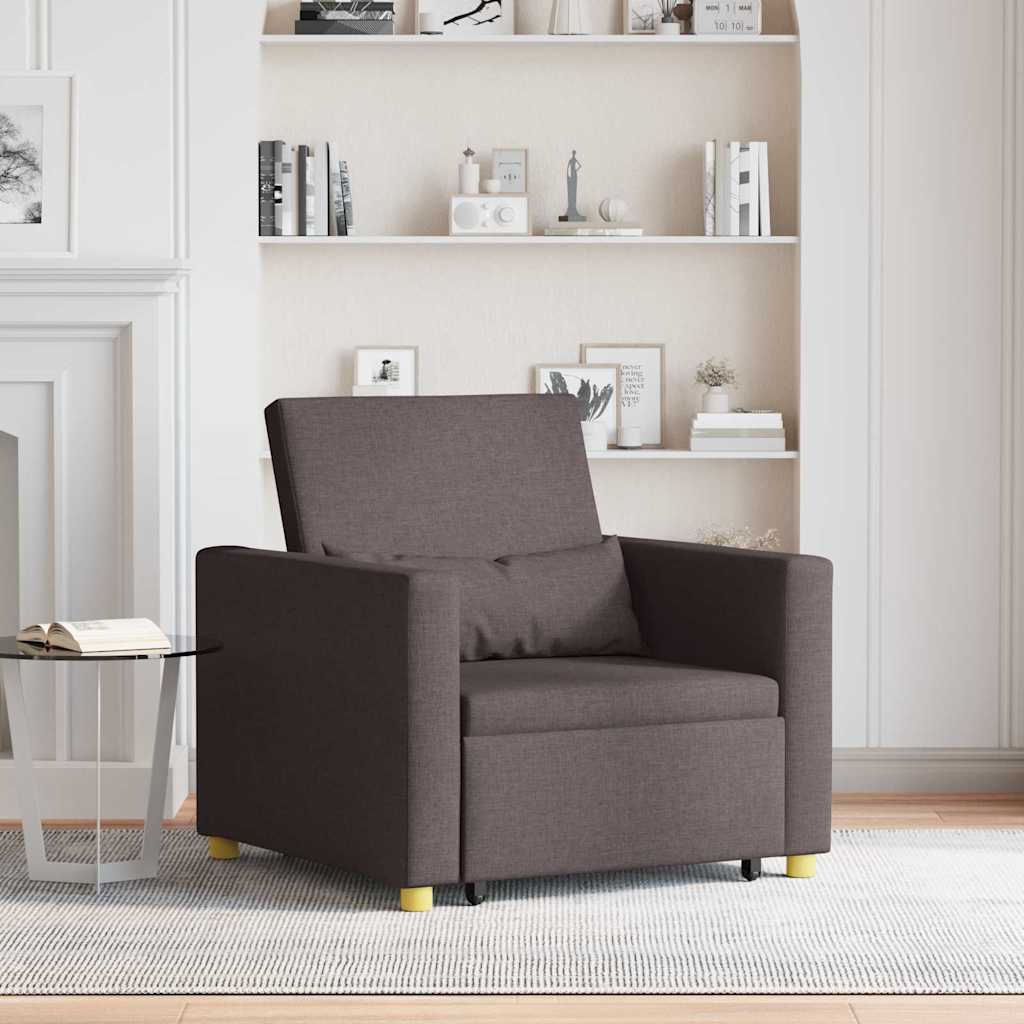 vidaXL Pull out Sofa Bed Single Hellgrau 90 x 165 x 87 cm Stoff