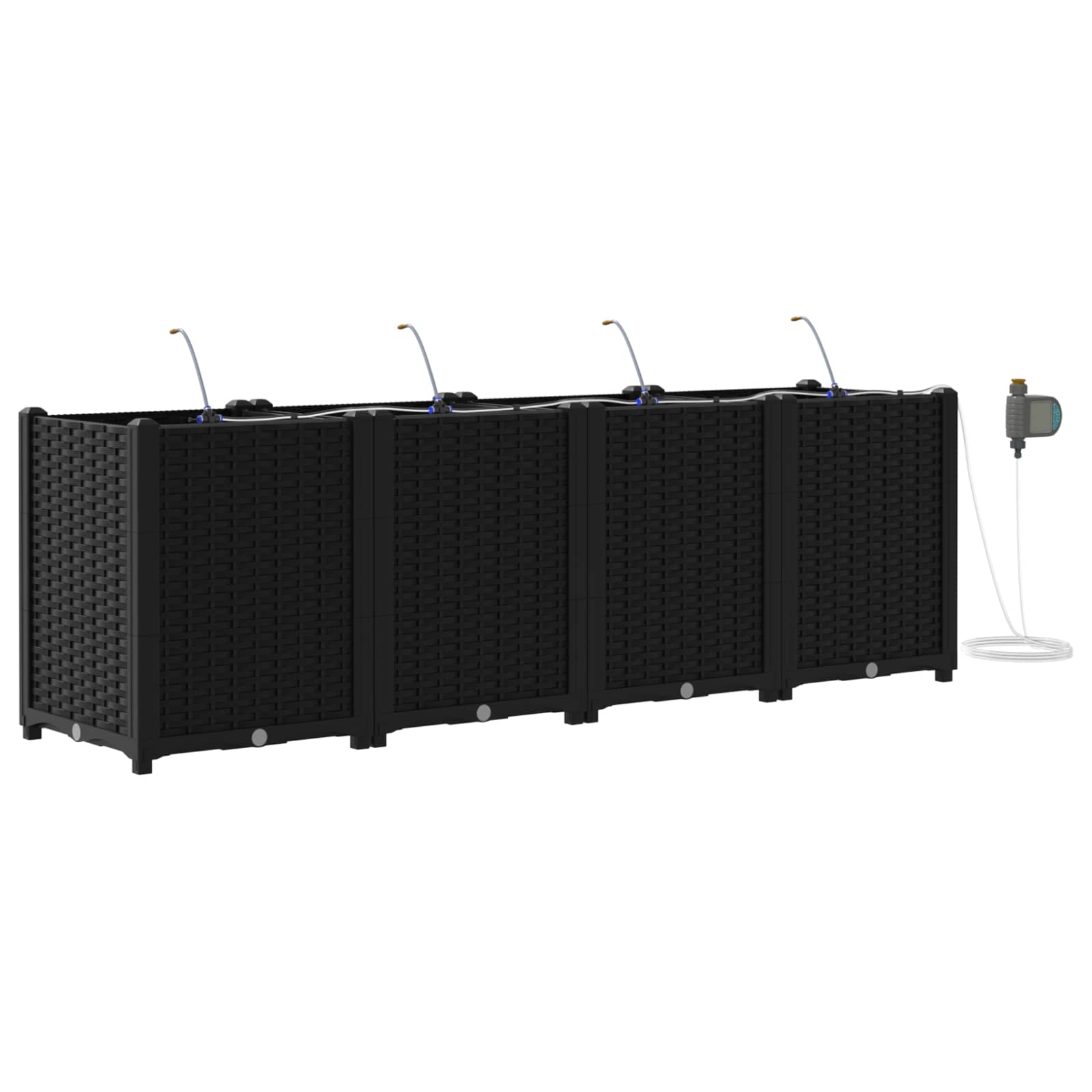 vidaXL Garten-Pflanzgefäß 4 pcs Braun Stahl