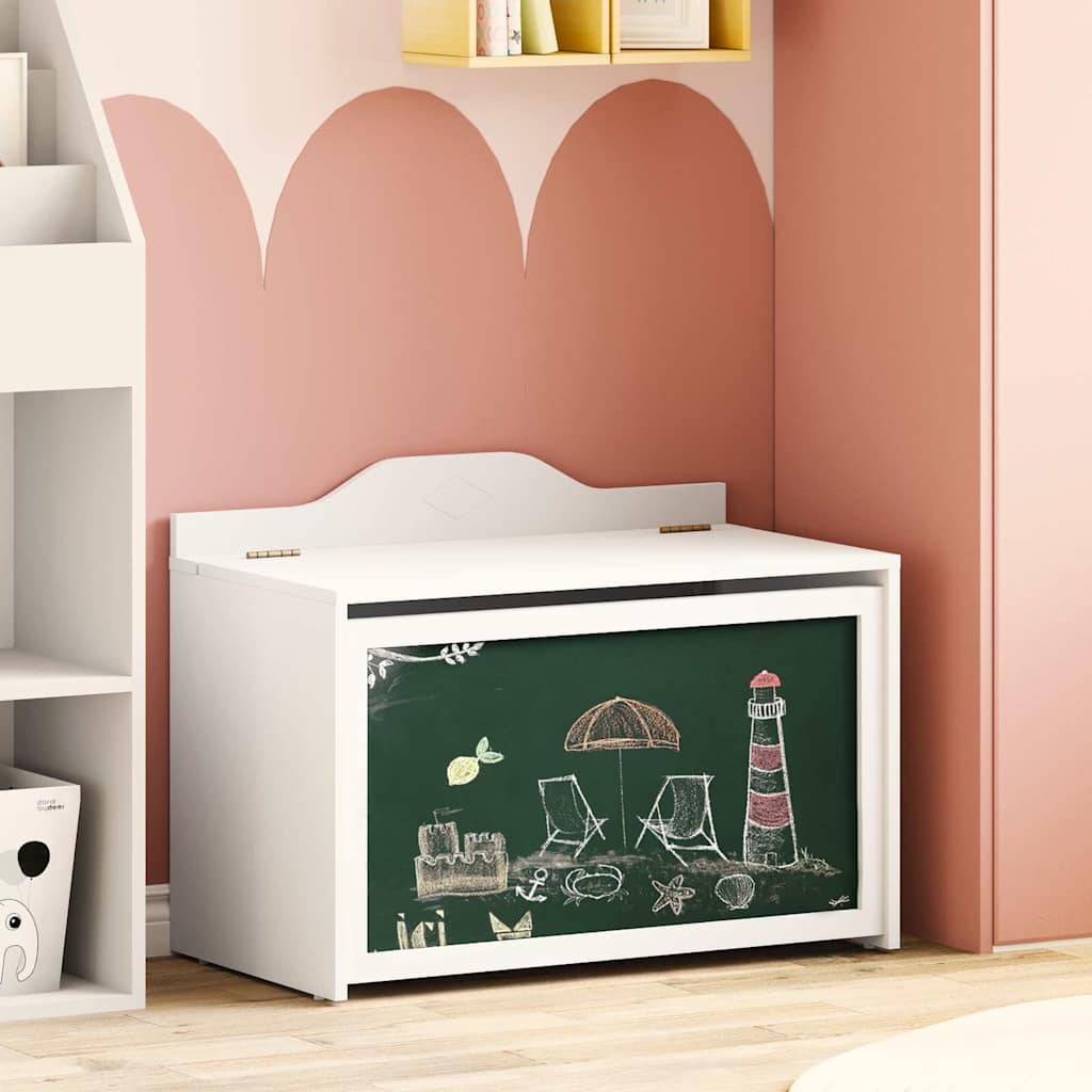 vidaXL Box mit Schreibtafel Weiß 73 x 40 x 55 cm Holzwerkstoff