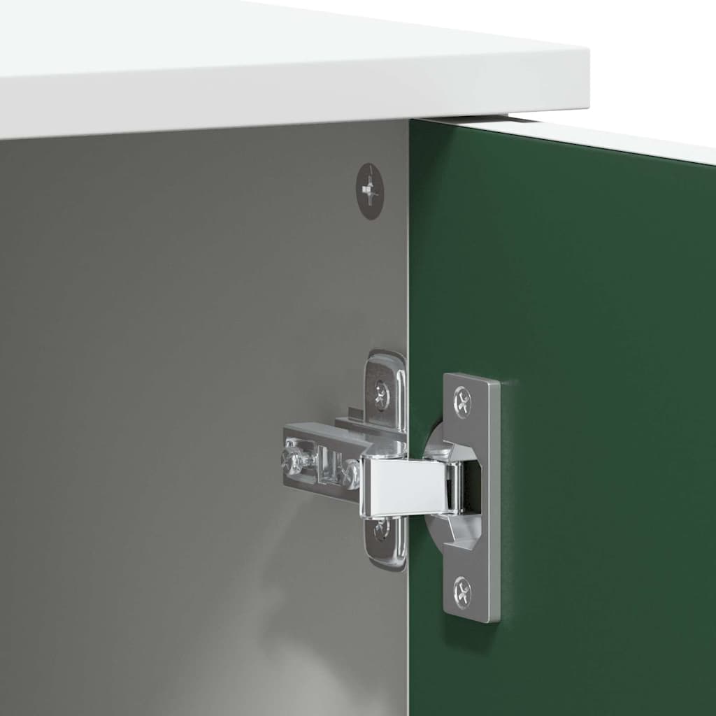 vidaXL Seitenboard mit Kreidetafel Weiß 80 x 40 x 110 cm Holzwerkstoff