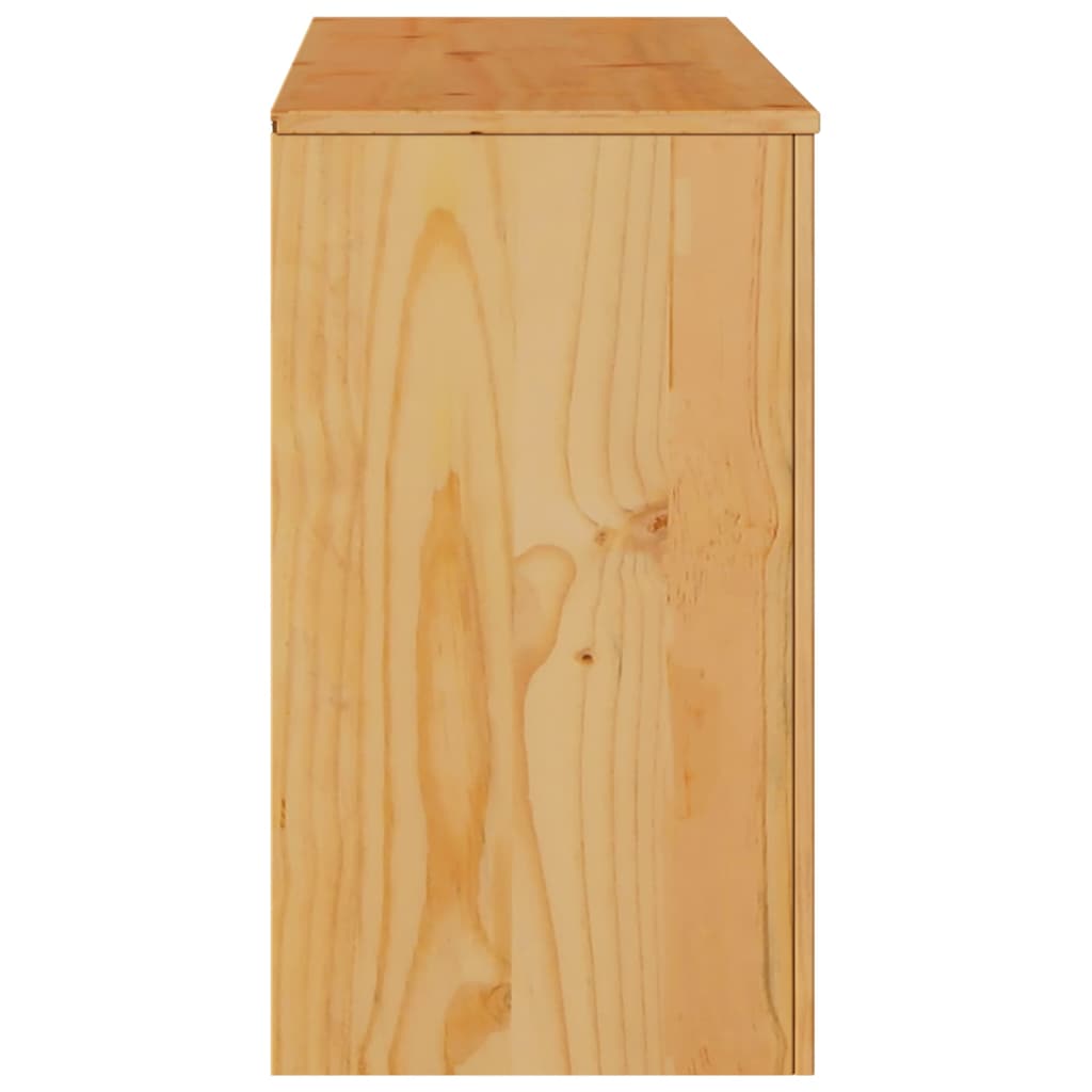 vidaXL Sideboard Drammen Eiche 114 x 43 x 75,5 cm Massivholz Kiefer