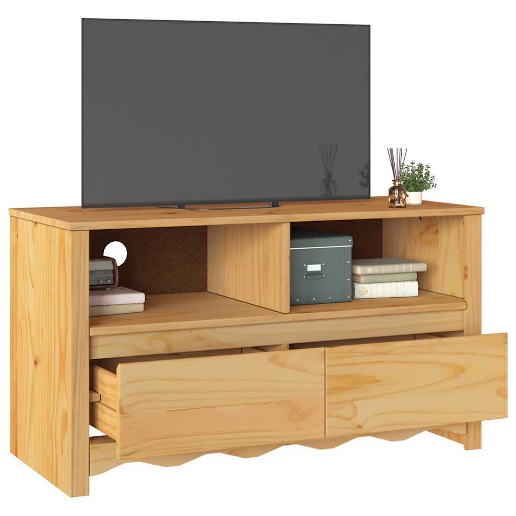 vidaXL TV-Schrank Drammen Eiche 99 x 43 x 55 cm Massivholz Kiefer
