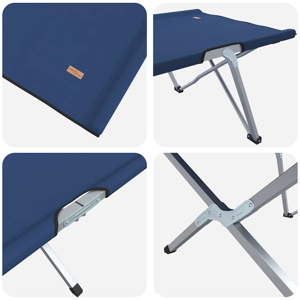 vidaXL Klapp Schlafbett fürs Camping Blau 194 x 62,5 x 42,5 cm