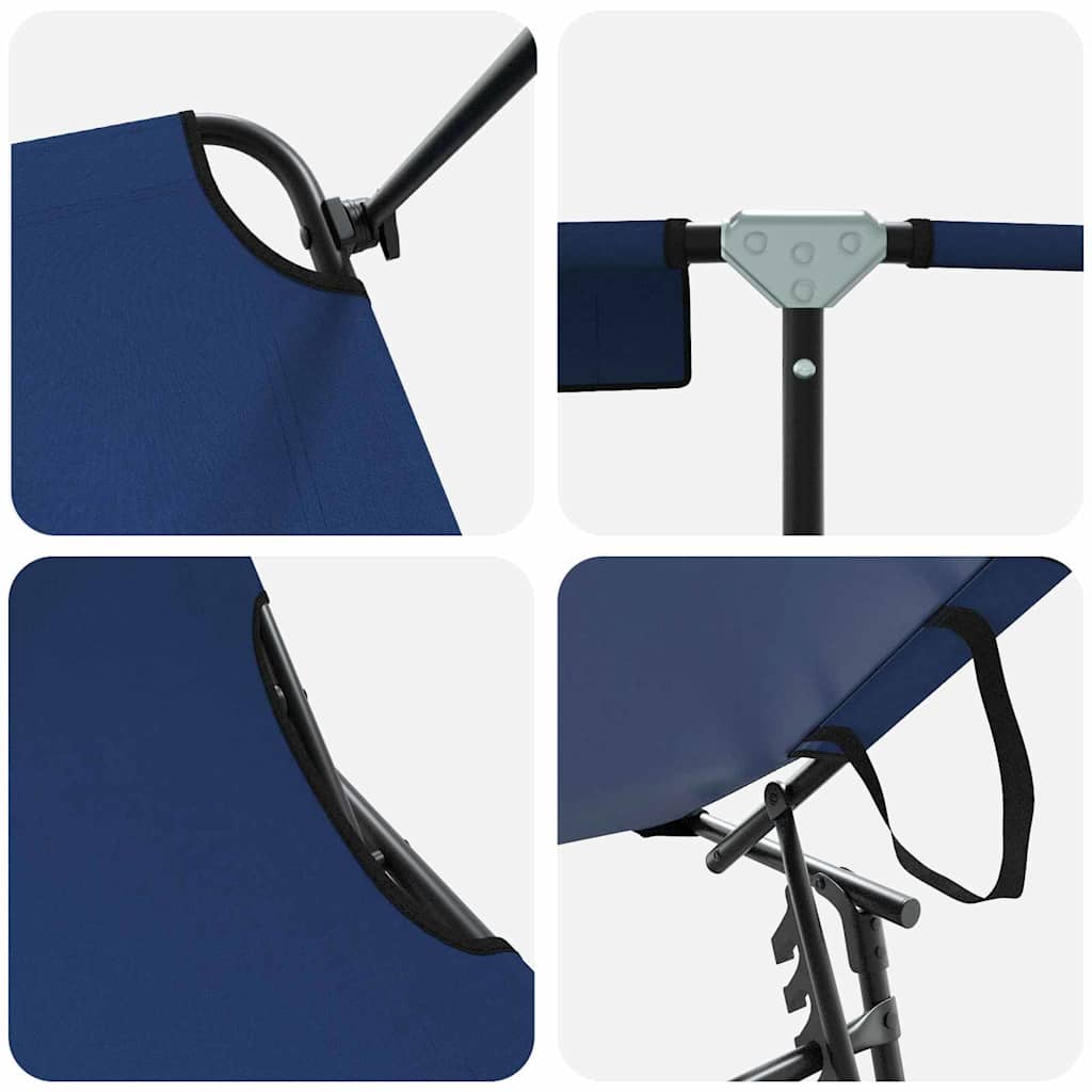 vidaXL Klappbare Sonnenliege Blau 190 x 57 x 81 cm Oxford