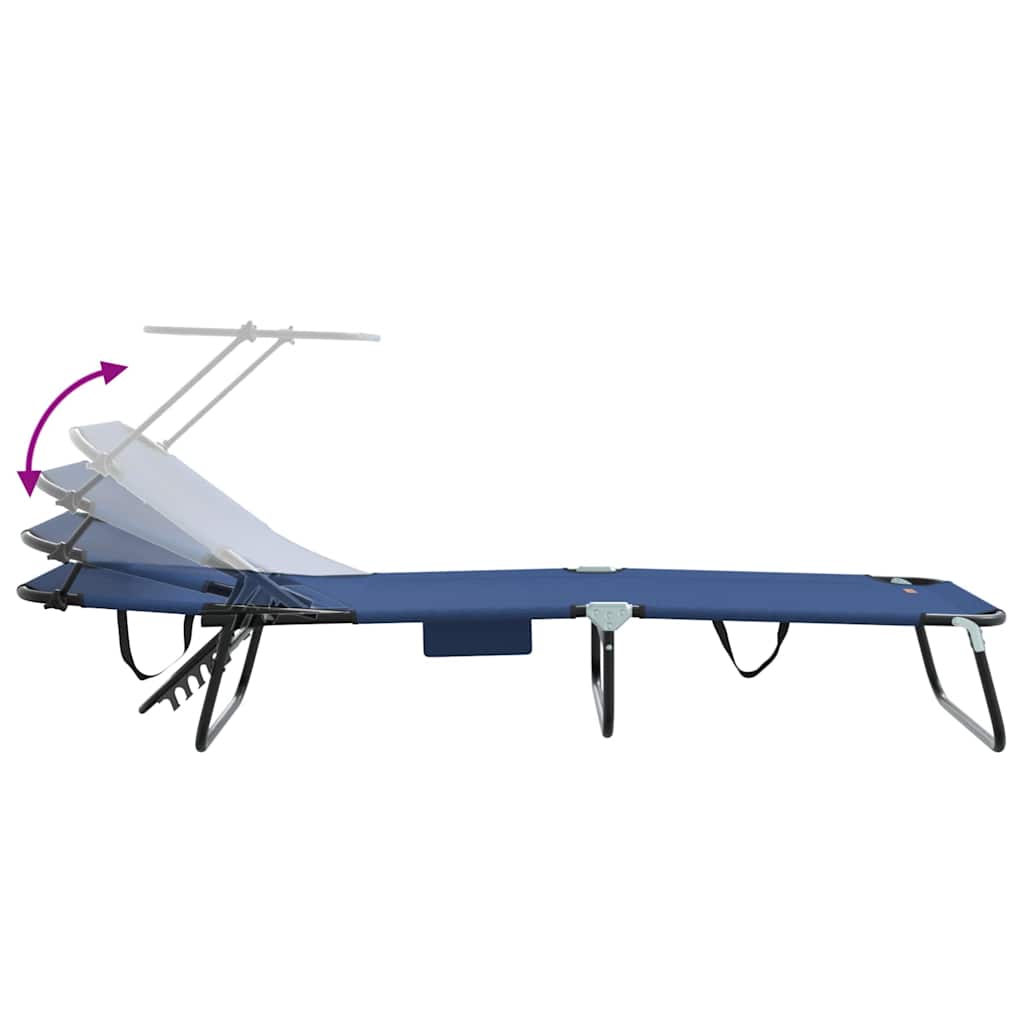 vidaXL Klappbare Sonnenliege Blau 190 x 57 x 81 cm Oxford