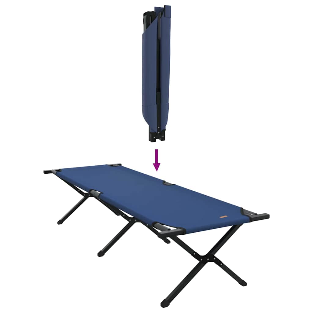 vidaXL Klapp Schlafbett fürs Camping Blau 193 x 69 x 45 cm