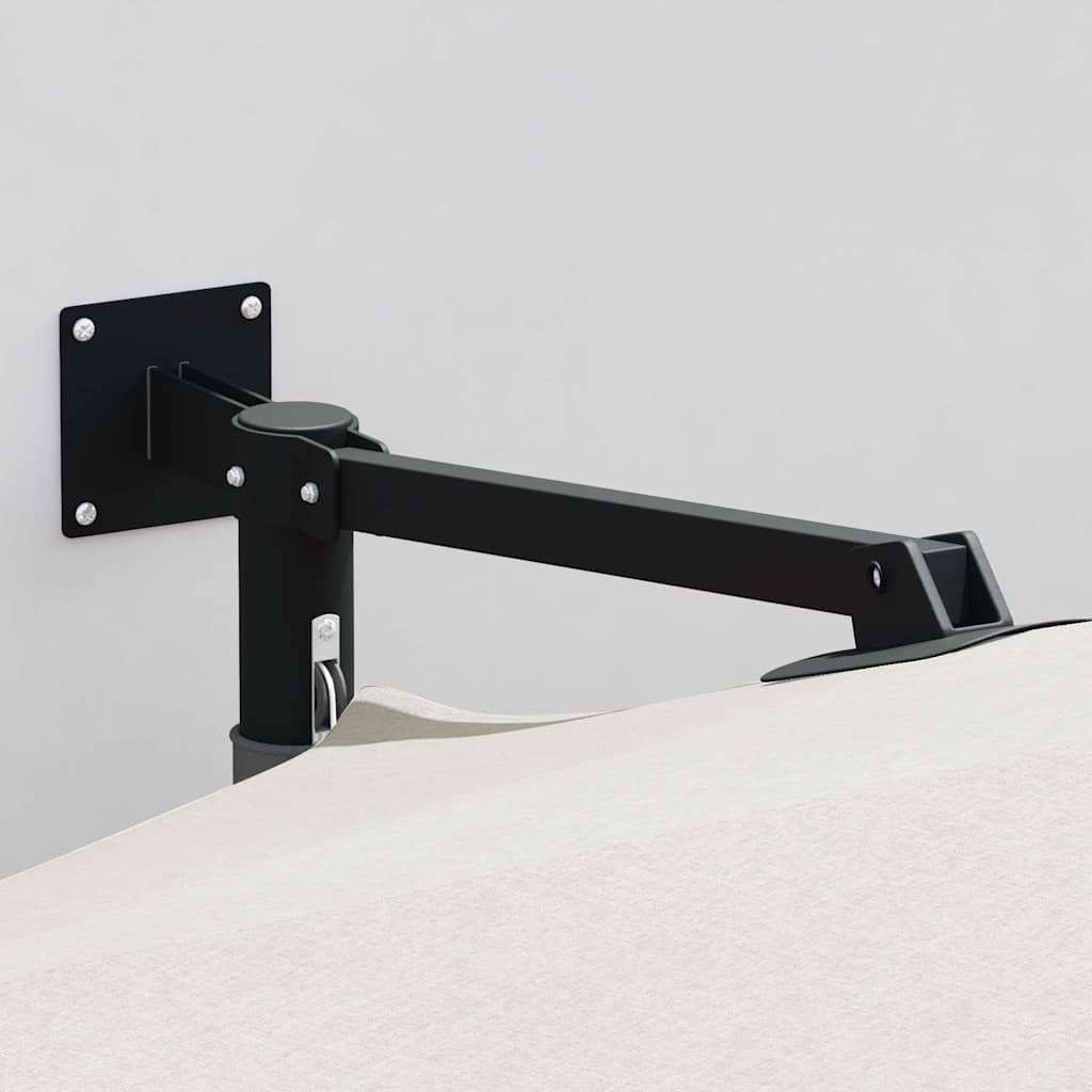 vidaXL Garten-Sonnenschirm Sand 248 x 248 x 148 cm Polyester und Stahl