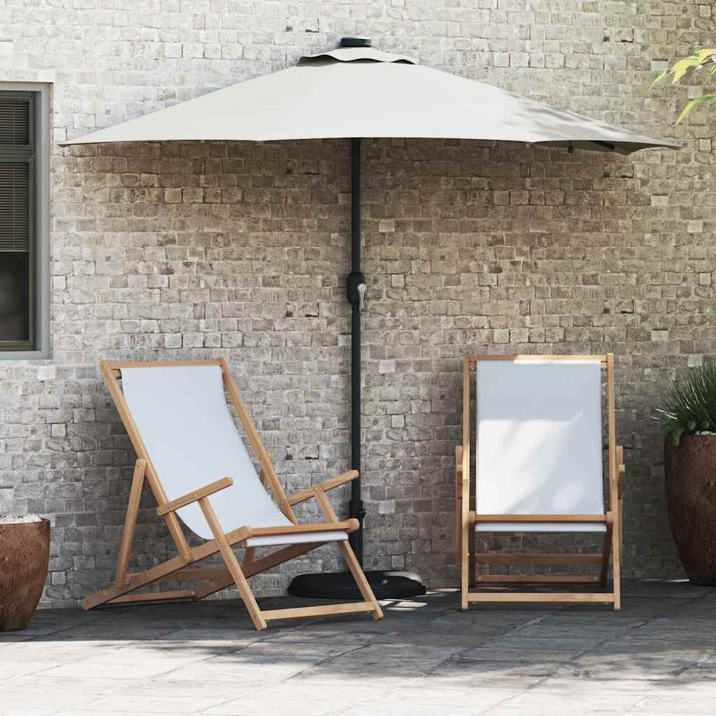 vidaXL Gartenparasol Sand 294 x 150 x 223 cm Stoff