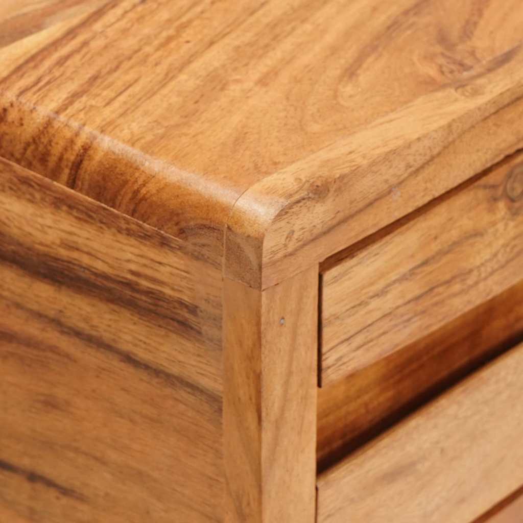 vidaXL Konsolentisch Braun 110 x 30 x 80 cm Massivholz Akazie