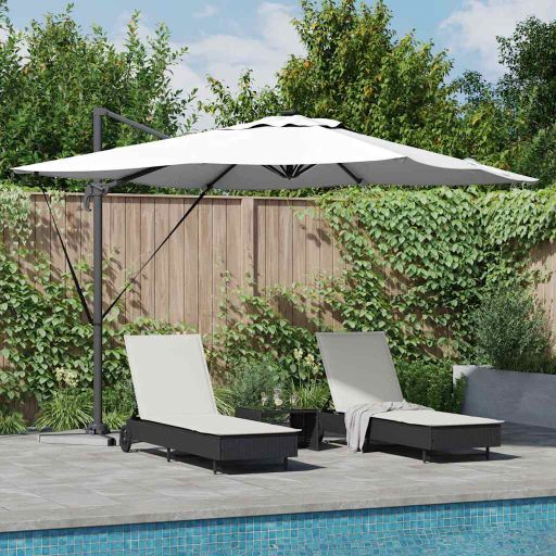 vidaXL Sonnenschirm Sand 286 x 284 x 270 cm Aluminium und Polyester