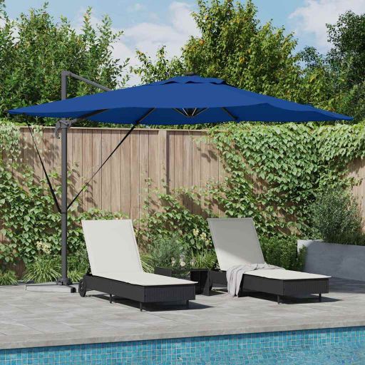 vidaXL Sonnenschirm Sand 286 x 284 x 270 cm Aluminium und Polyester