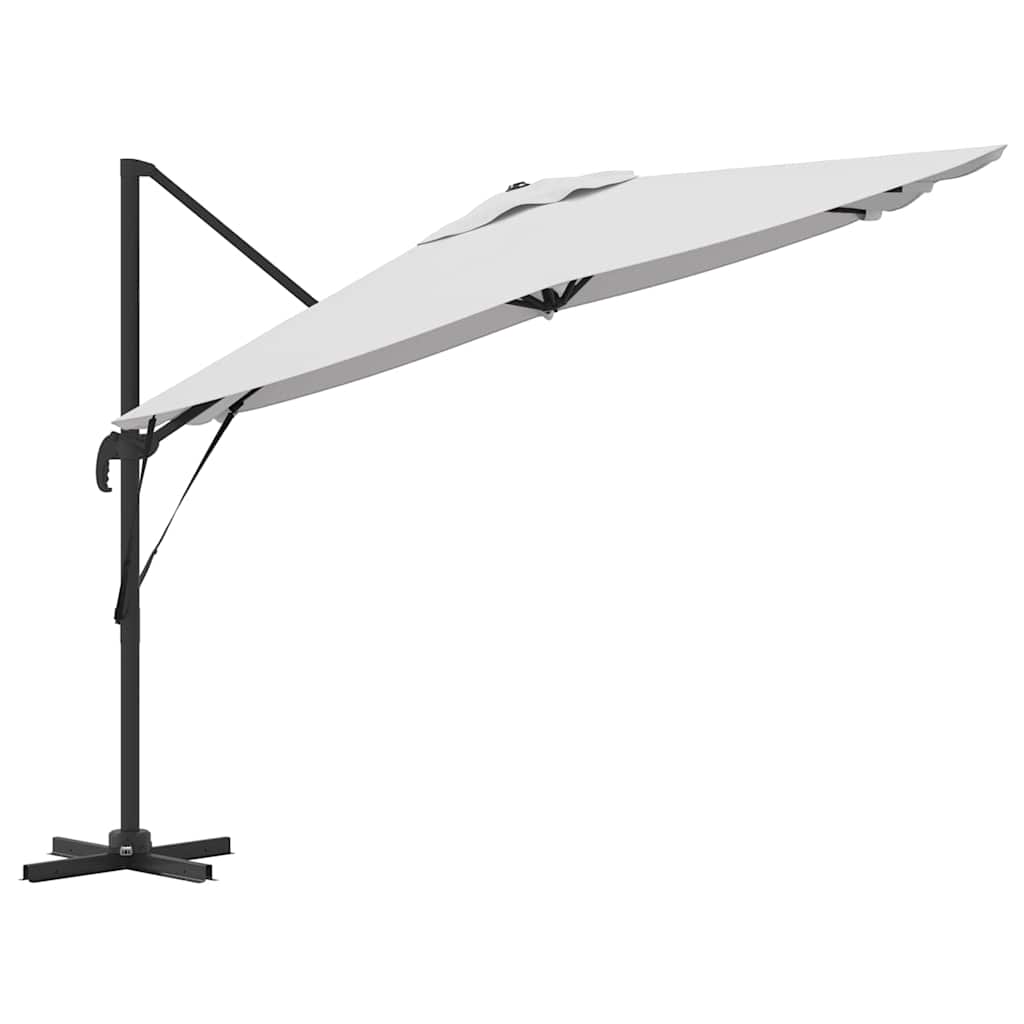 vidaXL Roma Parasol Beige 286 x 284 x 265 cm Aluminium und Polyester