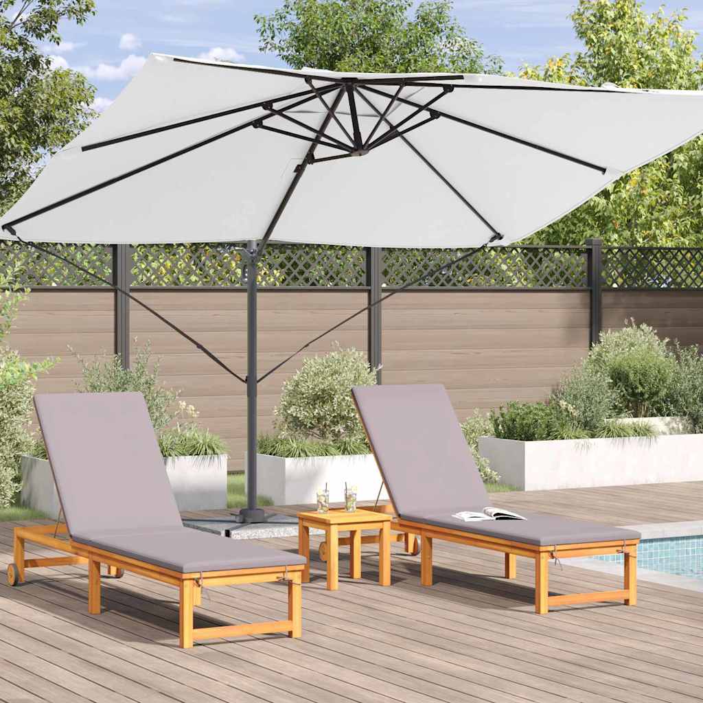 vidaXL Sonnenschirm Sand 351 x 250 x 260 cm Polyester und Aluminium