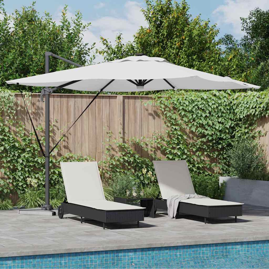 vidaXL Roma Parasol Beige 286 x 284 x 270 cm Aluminium und Polyester