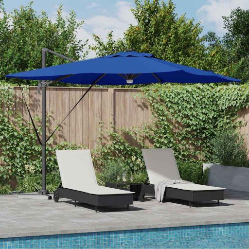 vidaXL Roma Parasol Beige 286 x 284 x 270 cm Aluminium und Polyester