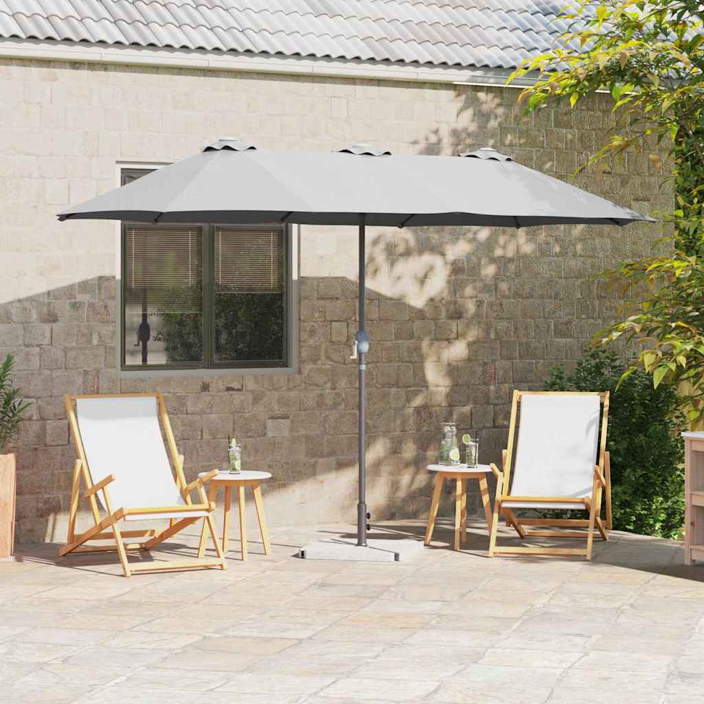 vidaXL Garten-Sonnenschirm Sand 370 x 197 x 239 cm