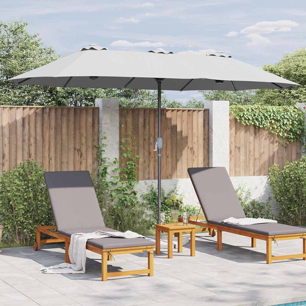 vidaXL Garten-Sonnenschirm Sand 370 x 197 x 239 cm