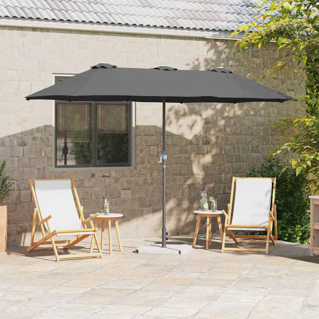 vidaXL Garten-Sonnenschirm Sand 370 x 197 x 239 cm