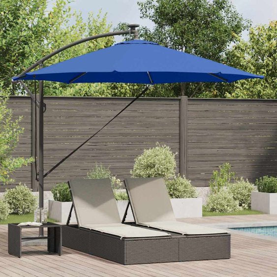 vidaXL Sonnenschirm Sand 294 x 294 x 248 cm Polyester und Aluminium